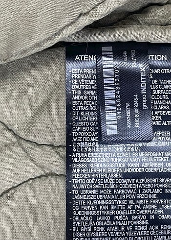 Zara haki kapitone ceket - Görsel 6