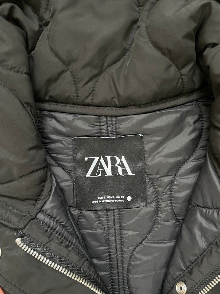 Siyah Kadın kapitone ceket mont - Görsel 4