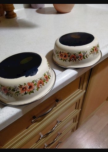 American Vintage Kahverengi Seramik 2'li Fincan ve Tabağı