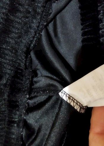 Siyah Dantel Detaylı Kadın kadife eşofman s beden ölçüleri görse - Görsel 3