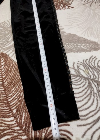 Siyah Dantel Detaylı Kadın kadife eşofman s beden ölçüleri görse - Görsel 4
