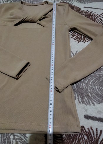 Bej V Yakalı Kadın Triko ölçüleri görselde mevcut az kullanıldı - Görsel 5