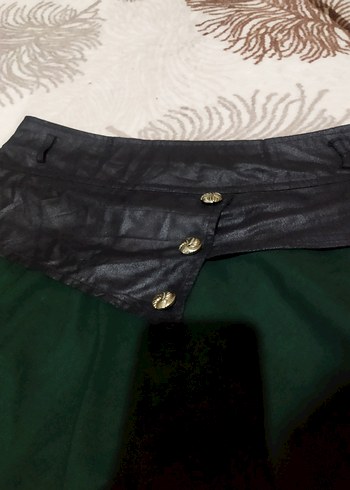 Düğmeli Yeşil Uzun Kadın Etek ölçüler görsellerde mevcut 42 bede - Görsel 3