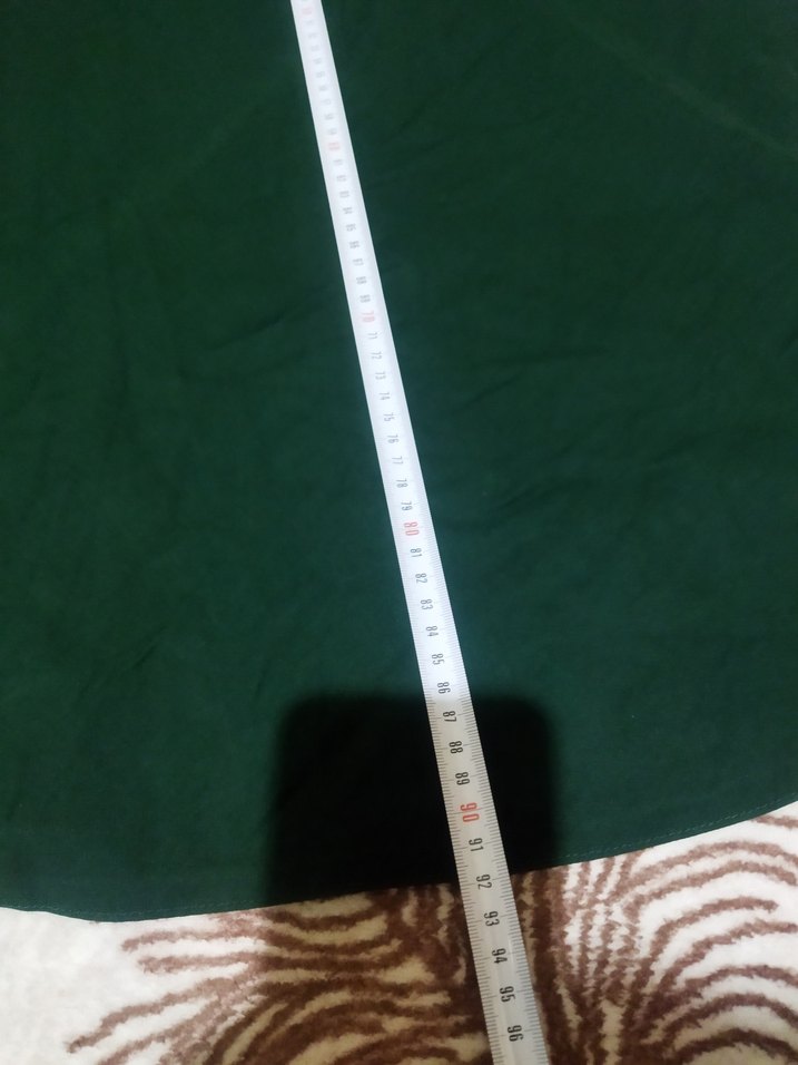 Düğmeli Yeşil Uzun Kadın Etek ölçüler görsellerde mevcut 42 bede - Görsel 2