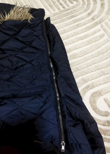 Kemerli Lacivert Kadın Uzun Kışlık Mont tekliflere açığım 44 bdn - Görsel 12