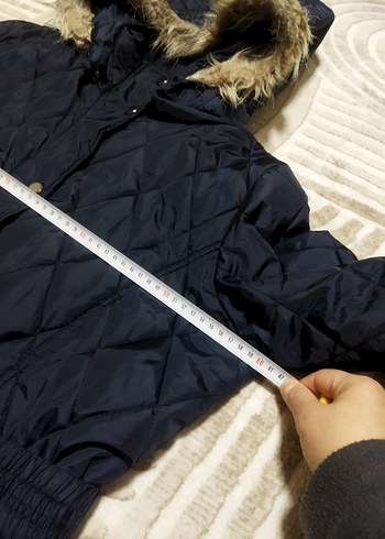 Kemerli Lacivert Kadın Uzun Kışlık Mont tekliflere açığım 44 bdn - Görsel 6