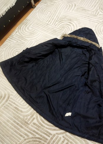 Kemerli Lacivert Kadın Uzun Kışlık Mont tekliflere açığım 44 bdn - Görsel 3