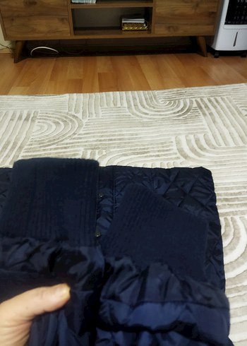 Kemerli Lacivert Kadın Uzun Kışlık Mont tekliflere açığım 44 bdn - Görsel 10