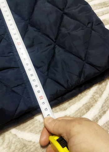 Kemerli Lacivert Kadın Uzun Kışlık Mont tekliflere açığım 44 bdn - Görsel 7