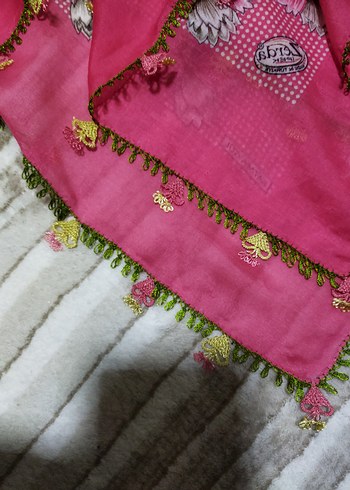 iğne oyası 2 adet aynı yazma ve oya yapılıdır - Görsel 3