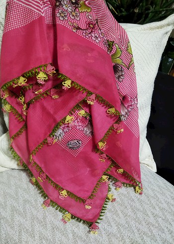 iğne oyası 2 adet aynı yazma ve oya yapılıdır - Görsel 6