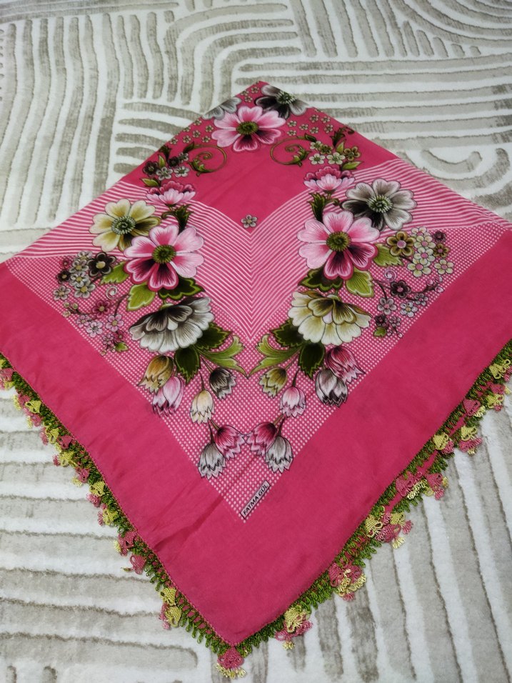 iğne oyası 2 adet aynı yazma ve oya yapılıdır - Görsel 4