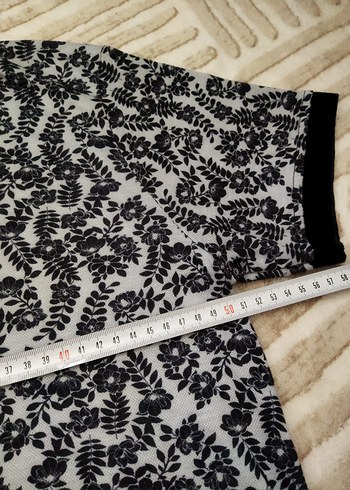 Gri Desenli Kısa Kollu Polo Tişört L beden - Görsel 6