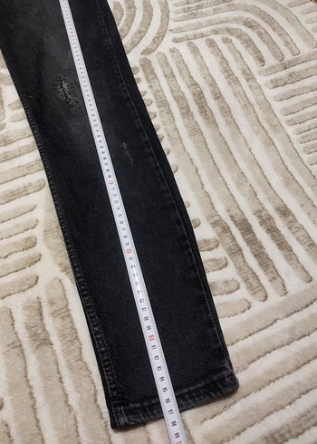 Düğmeli Siyah Erkek Kot Pantolon ölçüleri görselde mevcut az ku - Görsel 2