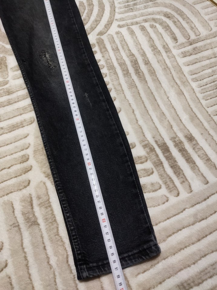 Düğmeli Siyah Erkek Kot Pantolon ölçüleri görselde mevcut az ku - Görsel 2