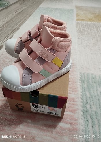 Kız Çocuk Pembe Cırt Cırtlı Spor Ayakkabı - Görsel 2