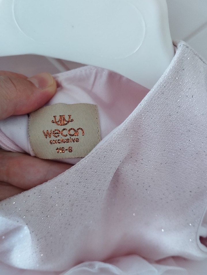 Pembe Renkli Kız Çocuk Fırfırlı Elbise - Görsel 3