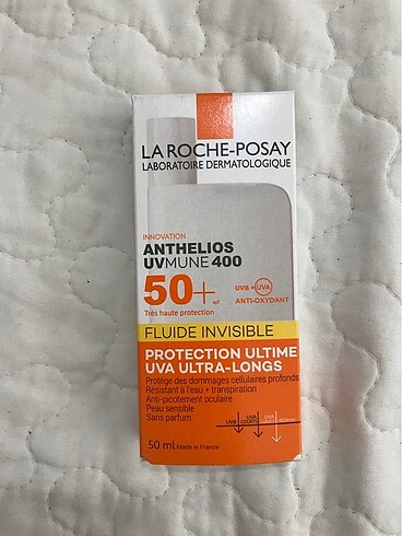 La roche posay anthelios renksiz güneş kremi