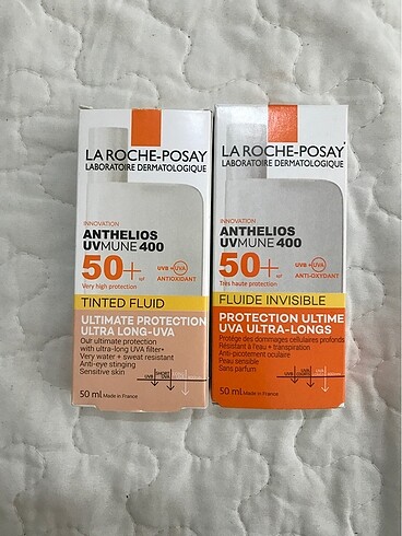 La roche posay anthelios renkli renksiz güneş kremi set