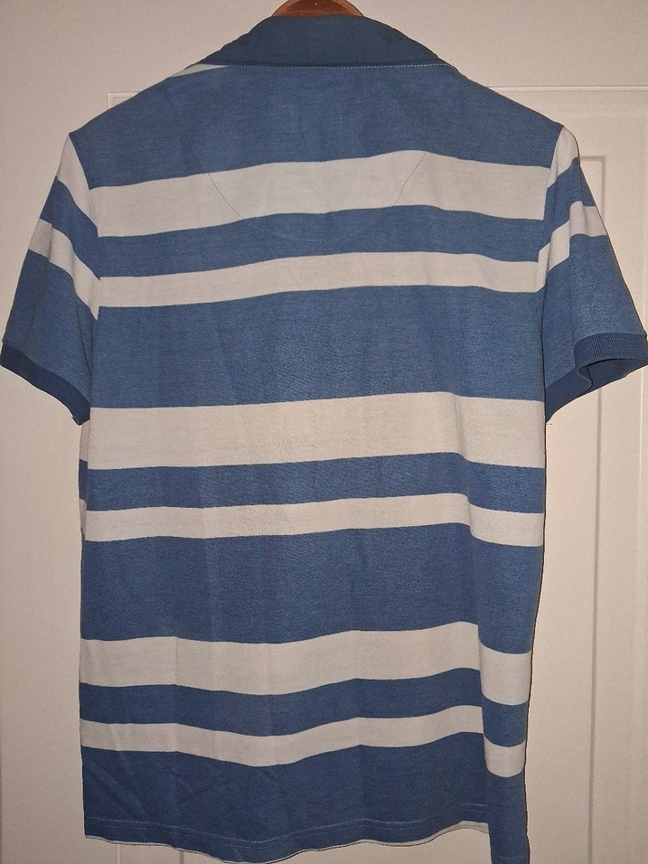 Kiğılı Erkek Polo Yaka T-Shirt | Mavi Beyaz Çizgili | Orijinal - Görsel 2