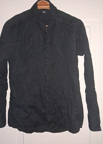 TWEEN Erkek Gömlek | Koyu Gri | Arka Baskılı | Slim Fit - Görsel 3