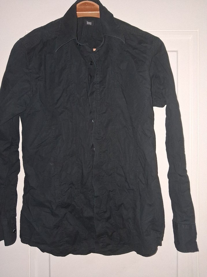 TWEEN Erkek Gömlek | Koyu Gri | Arka Baskılı | Slim Fit - Görsel 3