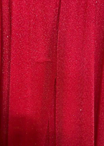 Klasik Şıklık Kırmızı Midi Abiye Elbise - Görsel 6
