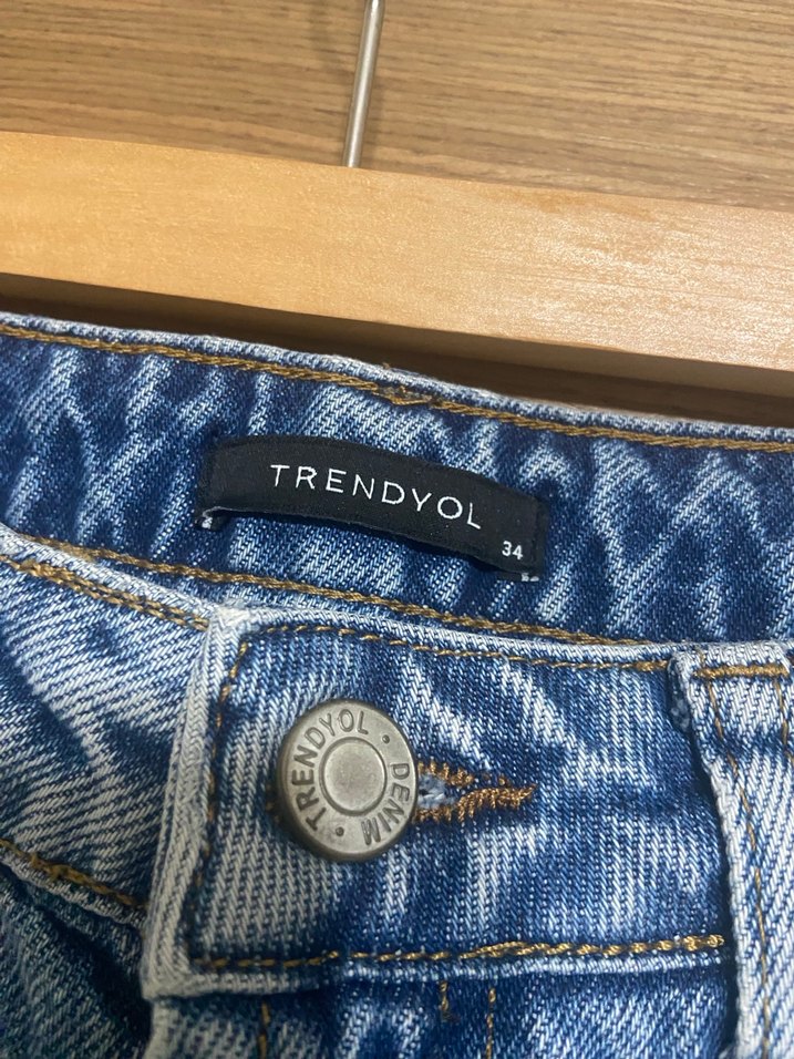 Kadın Mavi Midi Denim Jean - Görsel 2