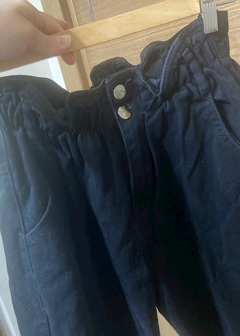 Siyah Bol Kesim Kot Pantolon - Görsel 3