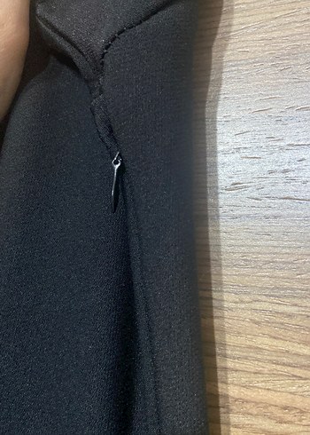 Düğmeli Siyah Midi Elbise - Görsel 7