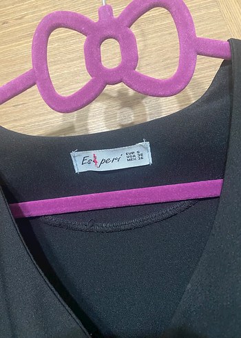 Düğmeli Siyah Midi Elbise - Görsel 4