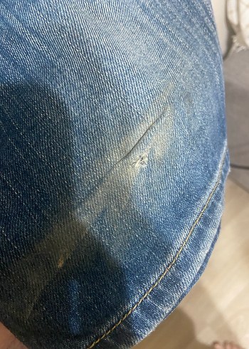 Kadın Mavi Bol Kesim Denim Pantolon - Görsel 4