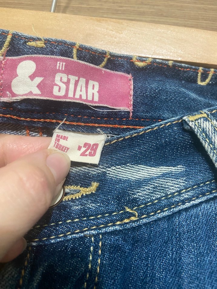 Kadın Mavi Bol Kesim Denim Pantolon - Görsel 2