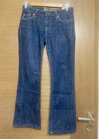 Kadın Lacivert Denim Midi Kot Pantolon - Görsel 2