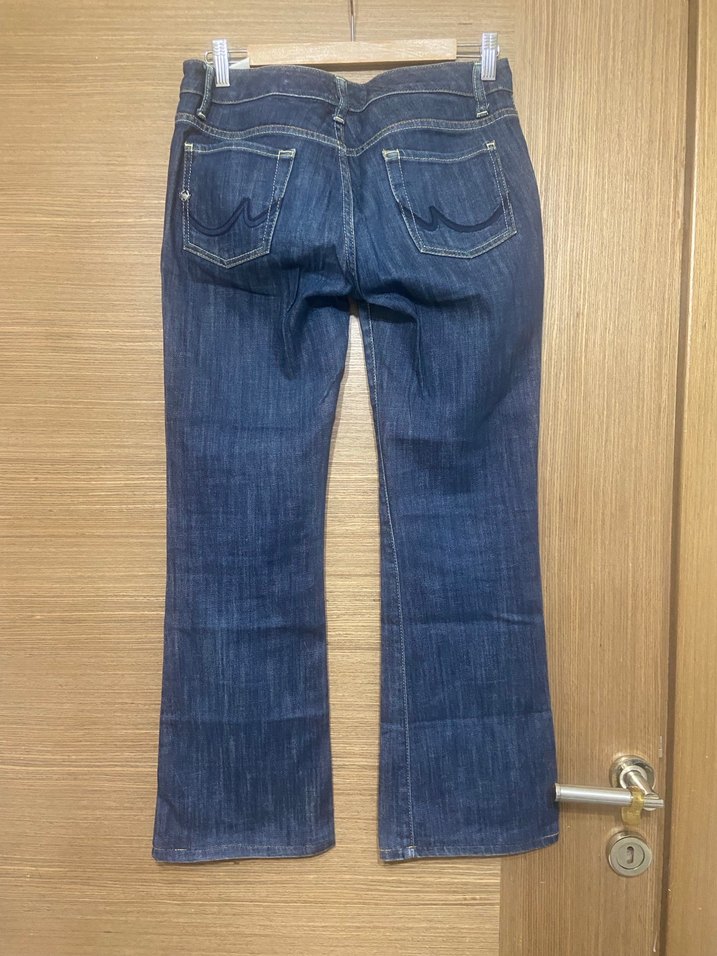 Kadın Lacivert Denim Midi Kot Pantolon - Görsel 4