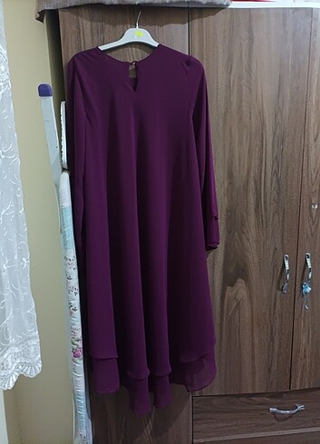 46 Beden bordo Renk Şifon tunik 