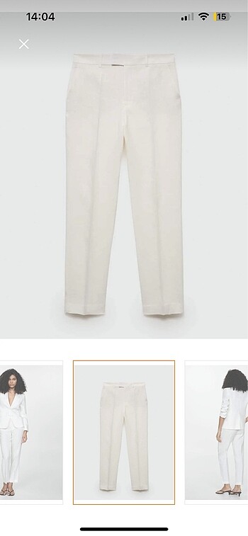 xs Beden ten rengi Renk Mango keten pantolon