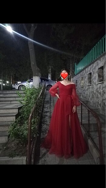 Kırmızı Tül Abiye