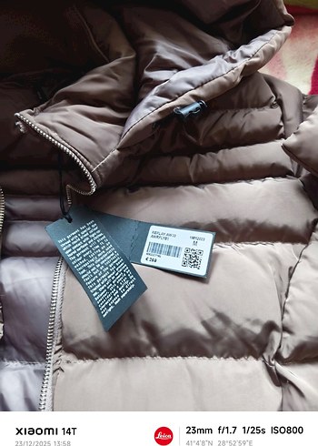 Bej Kadın uzun Kışlık Mont - Görsel 3