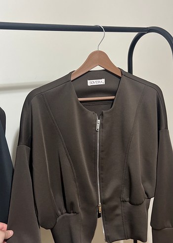 Diğer Sovera Koyu Kahverengi Bomber Ceket