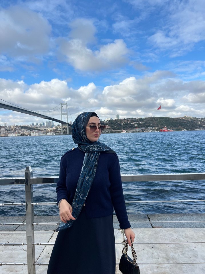 Lacivert Düğmeli Triko Hırka — görsel 6/7