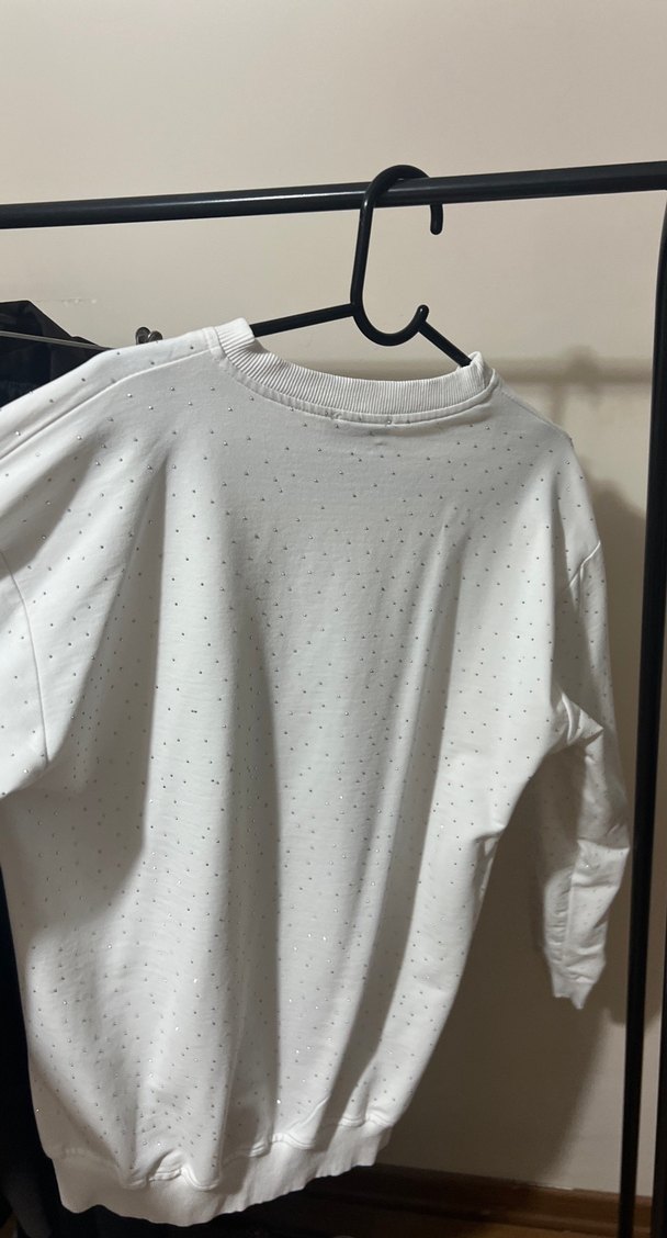 Guess Beyaz Puantiyeli Uzun Kollu Sweatshirt — görsel 9/12