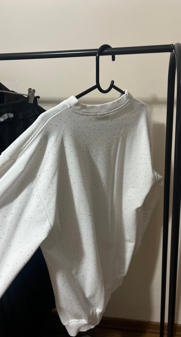 Guess Beyaz Puantiyeli Uzun Kollu Sweatshirt — görsel 8/12