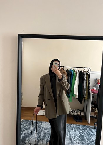 Zara Haki Oversize Blazer Ceket