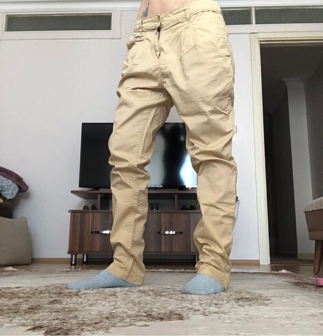 38 Beden camel Renk H&m temiz salaş kumaş pantolon