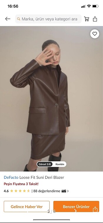 Defacto Kahve blazer ceket