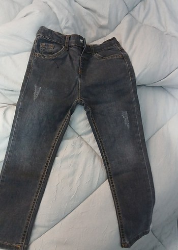 Gri Erkek Çocuk Rahat Kesim Kot Pantolon - Görsel 4