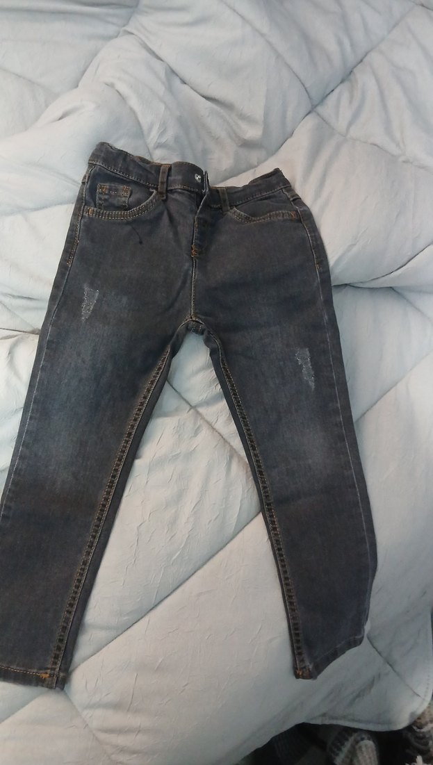 Gri Erkek Çocuk Rahat Kesim Kot Pantolon - Görsel 4