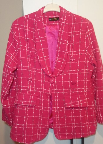 Düğmeli Pembe Kadın Blazer Ceket