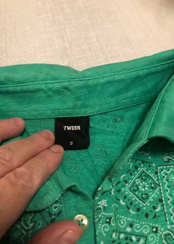 Yeşil Dantel Detaylı Kısa Kollu Erkek Polo Tişört - Görsel 3